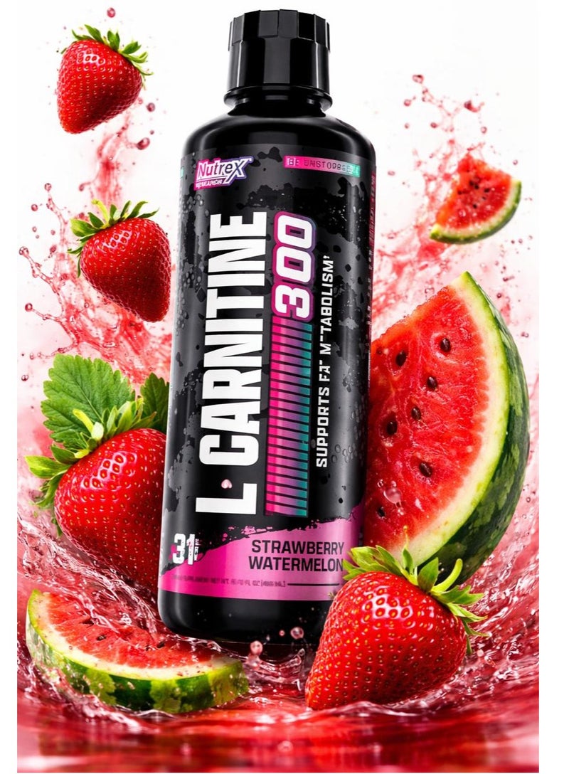 Nutrex Research L-CARNITINE 3000 LIQUID STRAWBERRY WATERMELON 465ML 31 SERVINGS - Image 1